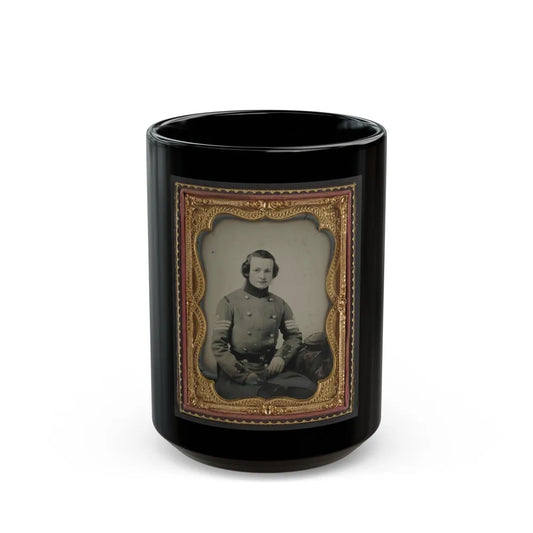 Unidentified Soldier From New York In Union Sergeant's Uniform (U.S. Civil War) Black Coffee Mug-15oz-Go Mug Yourself