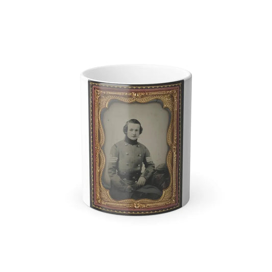 Unidentified Soldier From New York in Union Sergeant's Uniform (U.S. Civil War) Color Changing Coffee Mug 11oz-11oz-Go Mug Yourself