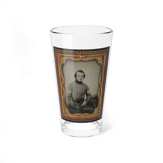 Unidentified Soldier From New York In Union Sergeant's Uniform (U.S. Civil War) Pint Glass 16oz-16oz-Go Mug Yourself