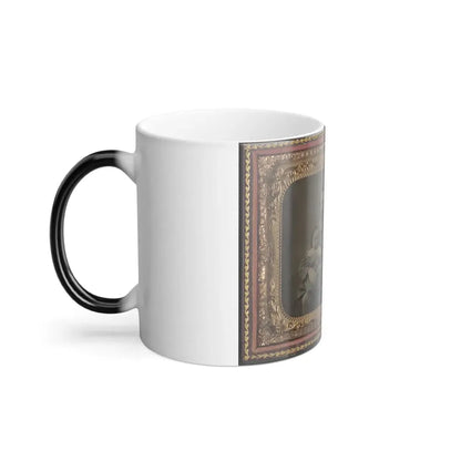 Unidentified Soldier in Confederate 1St Lieutenant's Uniform With Wife and Baby (U.S. Civil War) Color Changing Coffee Mug 11oz - Go Mug Yourself