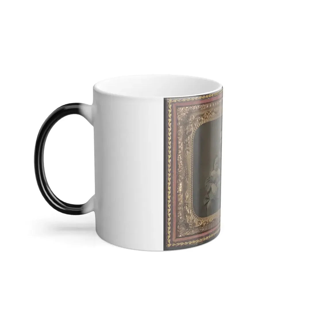 Unidentified Soldier in Confederate 1St Lieutenant's Uniform With Wife and Baby (U.S. Civil War) Color Changing Coffee Mug 11oz - Go Mug Yourself