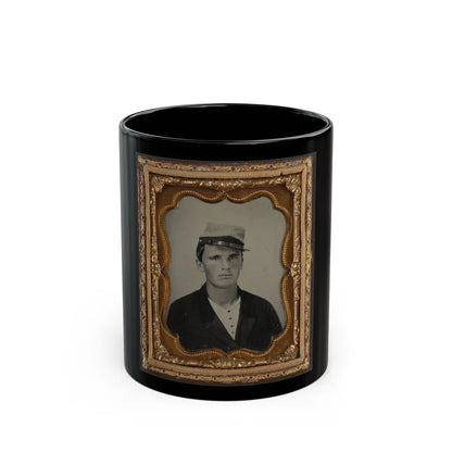 Unidentified Soldier In Confederate Artillery Uniform And Kepi (1) (U.S. Civil War) Black Coffee Mug-11oz-Go Mug Yourself