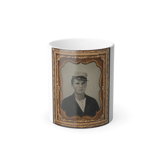 Unidentified Soldier in Confederate Artillery Uniform and Kepi (1) (U.S. Civil War) Color Changing Coffee Mug 11oz-11oz-Go Mug Yourself