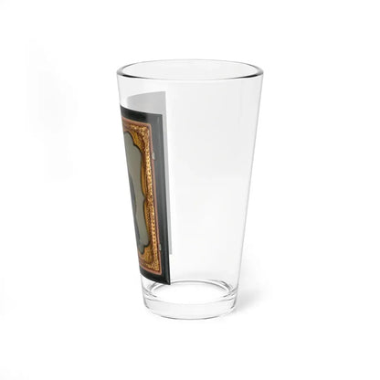 Unidentified Soldier In Confederate Captain's Uniform, Red Sash, And Kepi Marked V.V. (U.S. Civil War) Pint Glass 16oz - Go Mug Yourself