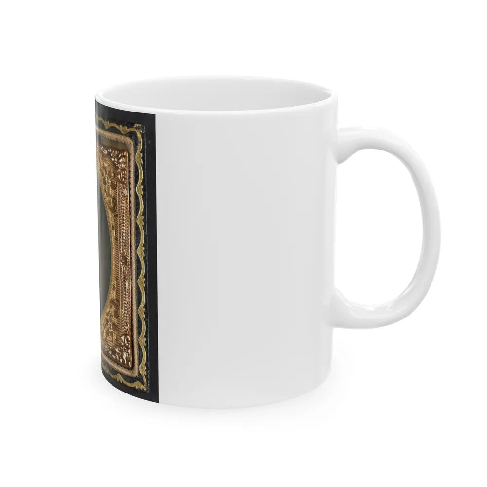 Unidentified Soldier In Confederate Jacket (U.S. Civil War) White Coffee Mug-Go Mug Yourself