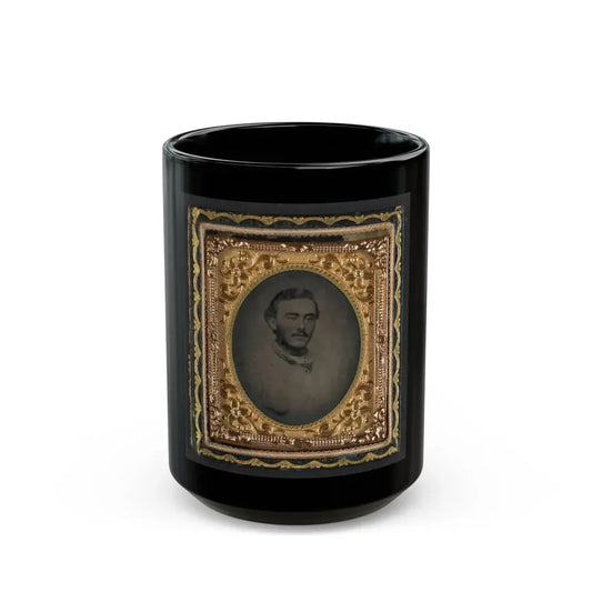 Unidentified Soldier In Confederate Jacket (U.S. Civil War) Black Coffee Mug 15oz - Go Mug Yourself