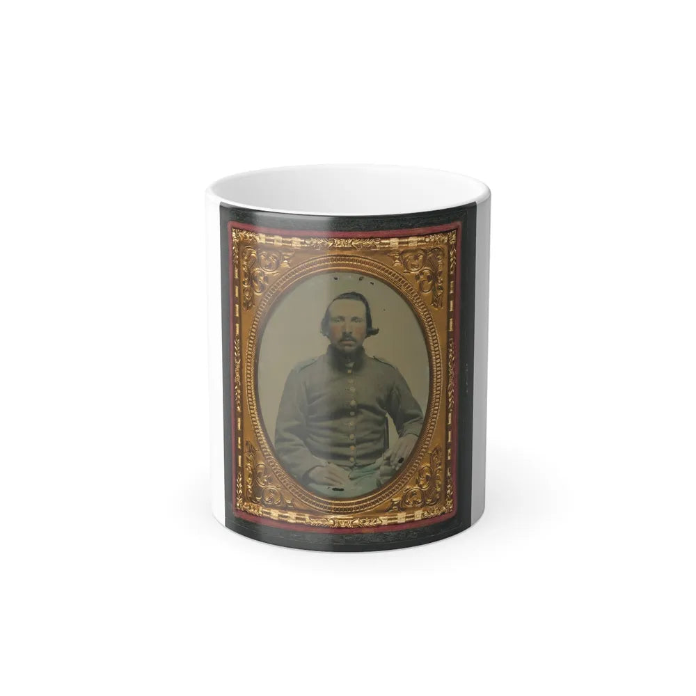 Unidentified Soldier in Confederate Shell Jacket 001 (U.S. Civil War) Color Changing Coffee Mug 11oz-11oz-Go Mug Yourself