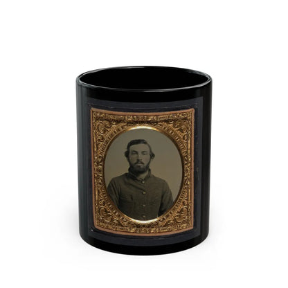 Unidentified Soldier In Confederate Shell Jacket 002 (U.S. Civil War) Black Coffee Mug-11oz-Go Mug Yourself