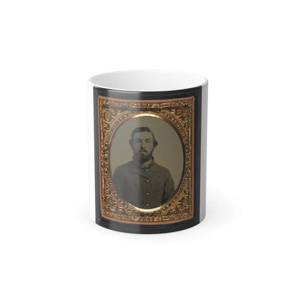 Unidentified Soldier in Confederate Shell Jacket 002 (U.S. Civil War) Color Changing Coffee Mug 11oz-11oz-Go Mug Yourself