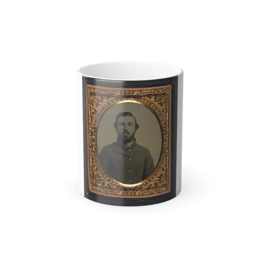 Unidentified Soldier in Confederate Shell Jacket 002 (U.S. Civil War) Color Changing Coffee Mug 11oz-11oz-Go Mug Yourself