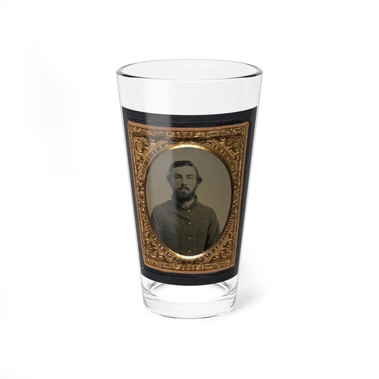 Unidentified Soldier In Confederate Shell Jacket 002 (U.S. Civil War) Pint Glass 16oz-16oz-Go Mug Yourself