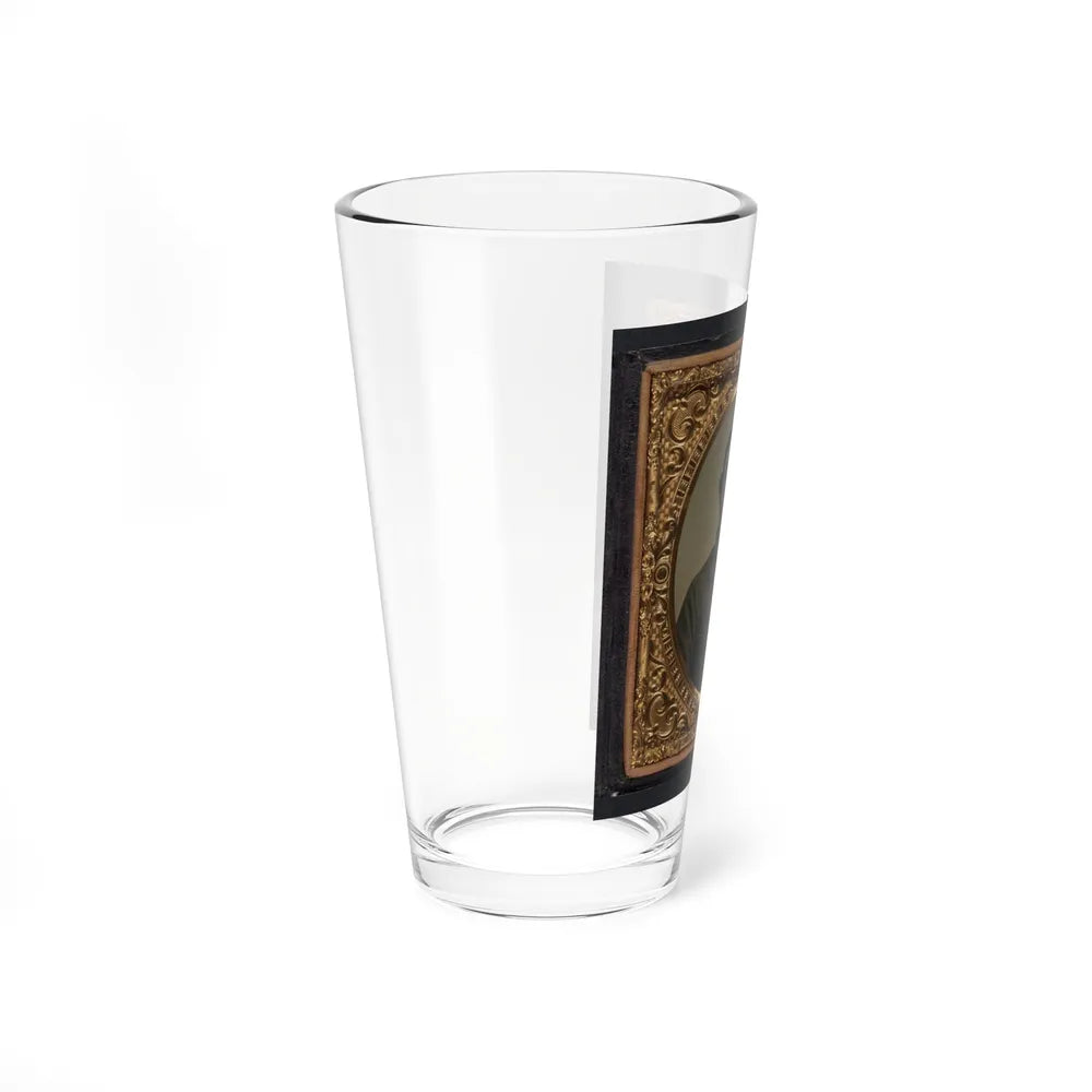 Unidentified Soldier In Confederate Shell Jacket 002 (U.S. Civil War) Pint Glass 16oz-Go Mug Yourself