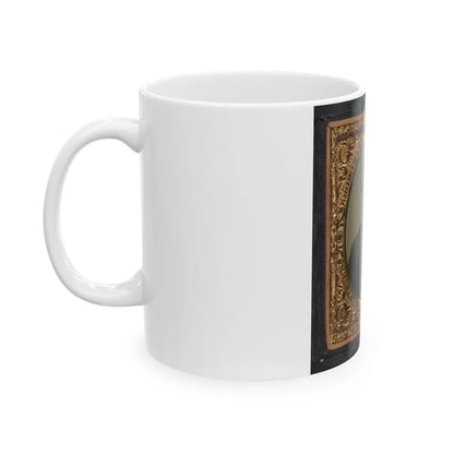 Unidentified Soldier In Confederate Shell Jacket 002 (U.S. Civil War) White Coffee Mug-Go Mug Yourself