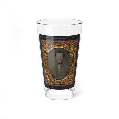 Unidentified Soldier In Confederate Shell Jacket 003 (U.S. Civil War) Pint Glass 16oz-16oz-Go Mug Yourself