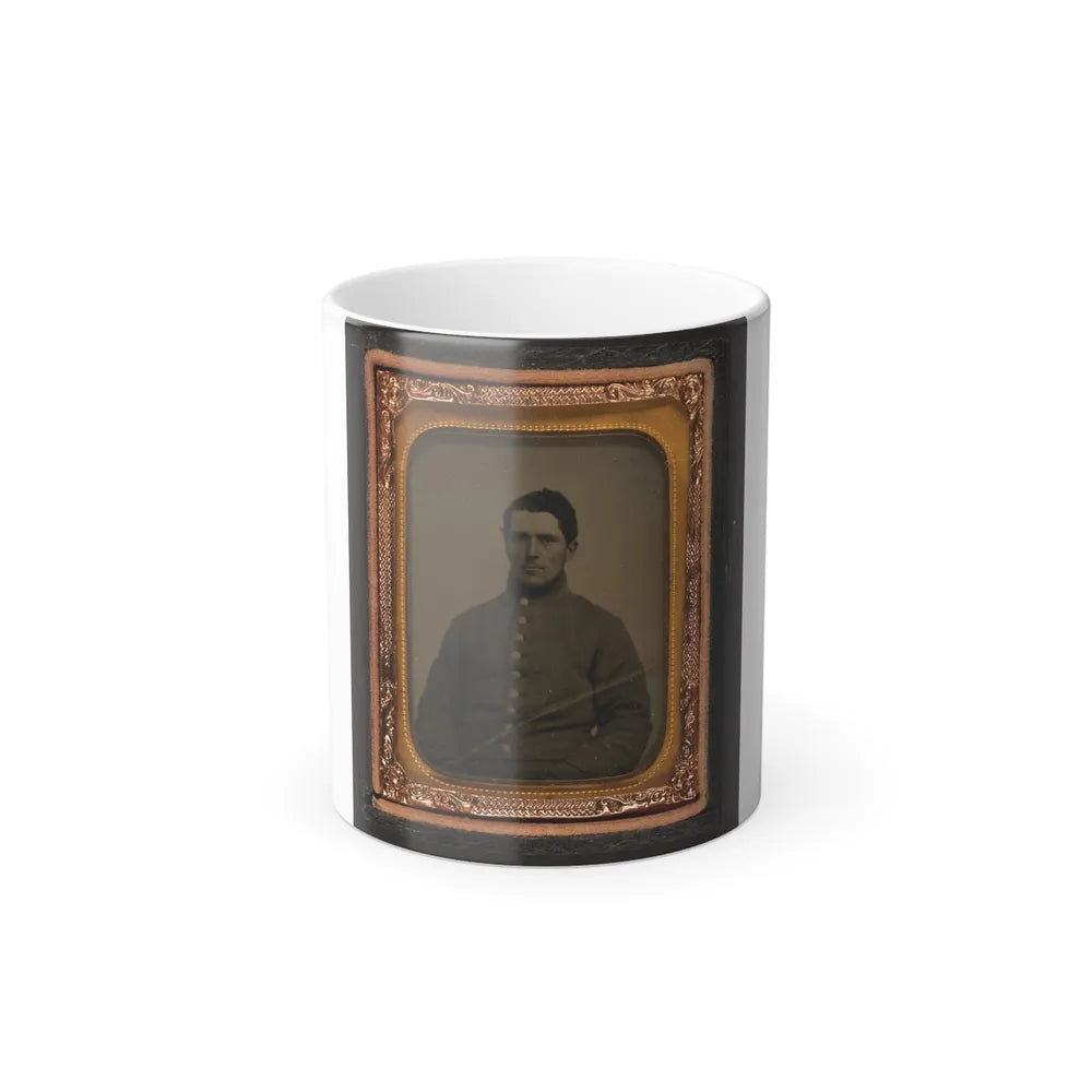 Unidentified Soldier in Confederate Shell Jacket(2) (U.S. Civil War) Color Changing Coffee Mug 11oz-11oz-Go Mug Yourself