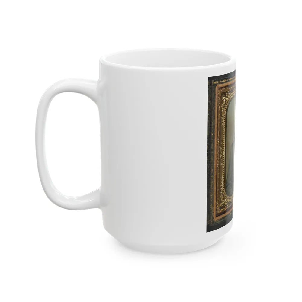 Unidentified Soldier In Confederate Uniform 001 (U.S. Civil War) White Coffee Mug-Go Mug Yourself