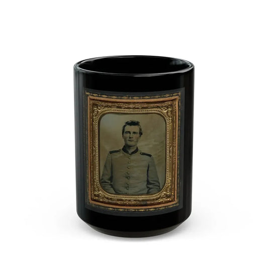 Unidentified Soldier In Confederate Uniform 001 (U.S. Civil War) Black Coffee Mug 15oz - Go Mug Yourself