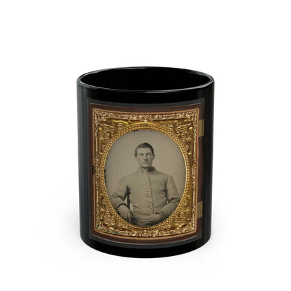 Unidentified Soldier In Confederate Uniform 001(2) (U.S. Civil War) Black Coffee Mug-11oz-Go Mug Yourself