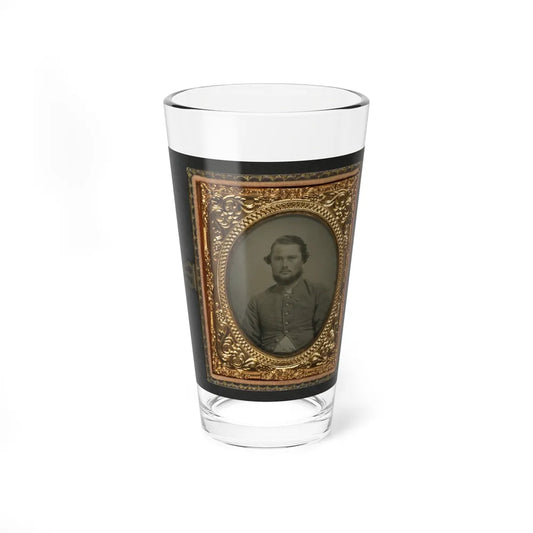 Unidentified Soldier In Confederate Uniform 002 (U.S. Civil War) Pint Glass 16oz-16oz-Go Mug Yourself