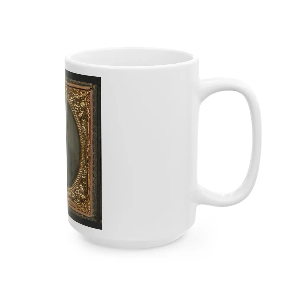 Unidentified Soldier In Confederate Uniform 002 (U.S. Civil War) White Coffee Mug-Go Mug Yourself