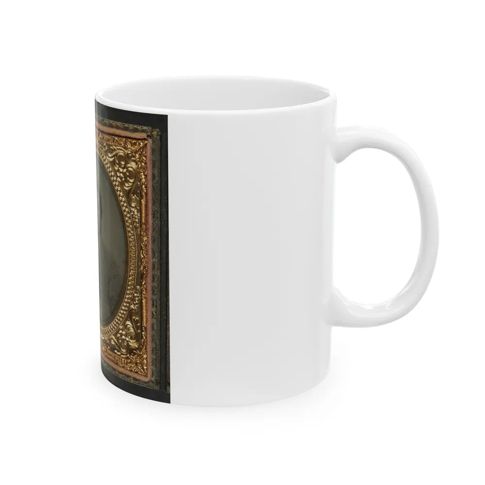 Unidentified Soldier In Confederate Uniform 002 (U.S. Civil War) White Coffee Mug-Go Mug Yourself