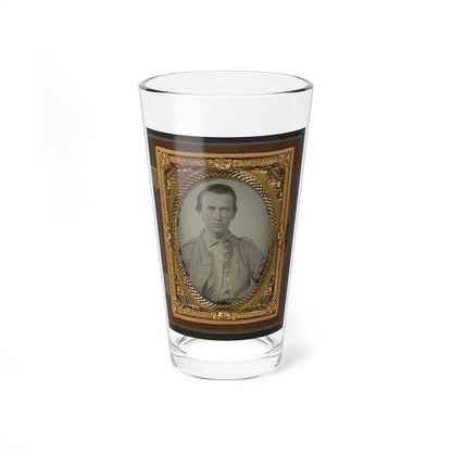 Unidentified Soldier In Confederate Uniform 003 (U.S. Civil War) Pint Glass 16oz-16oz-Go Mug Yourself