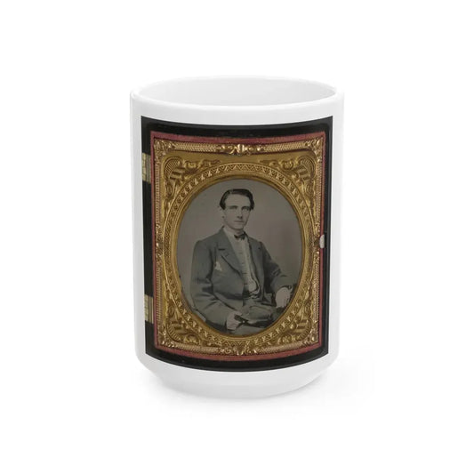 Unidentified Soldier In Confederate Uniform(5) (U.S. Civil War) White Coffee Mug 15oz - Go Mug Yourself