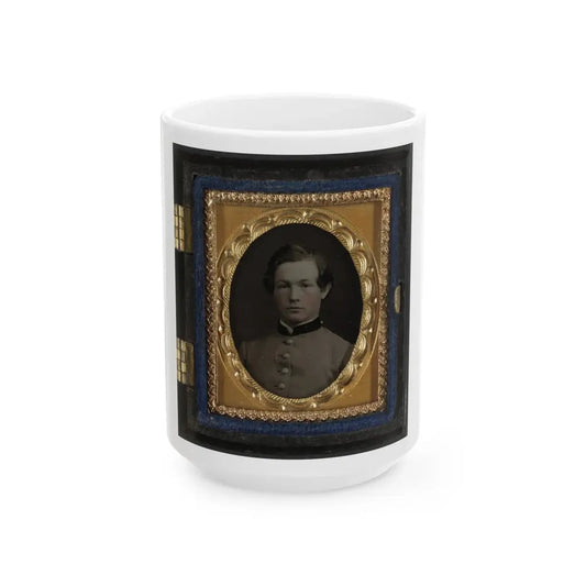 Unidentified Soldier In Confederate Uniform(6) (U.S. Civil War) White Coffee Mug 15oz - Go Mug Yourself