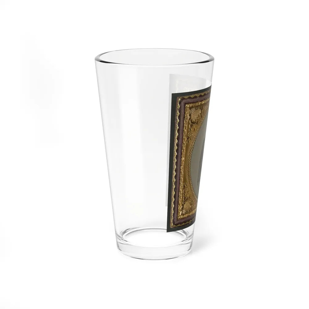 Unidentified Soldier In Confederate Uniform And Craig's Rifles, Or 28th Virginia Infantry Regiment, Kepi With Musket (U.S. Civil War) Pint Glass 16oz-Go Mug Yourself