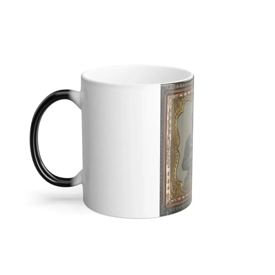 Unidentified Soldier in Confederate Uniform and C.S.A. Belt Buckle With Cartridge Box and Percussion Cap Box, Holding a Book (U.S. Civil War) Color Changing Coffee Mug 11oz - Go Mug Yourself