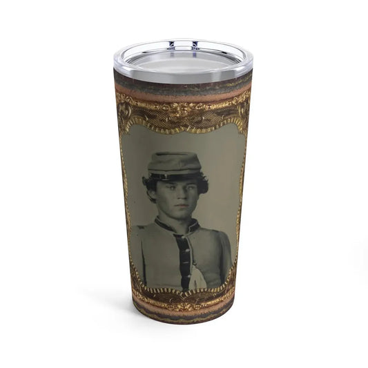 Unidentified Soldier In Confederate Uniform And Forage Cap (U.S. Civil War) Tumbler 20oz 20oz - Go Mug Yourself