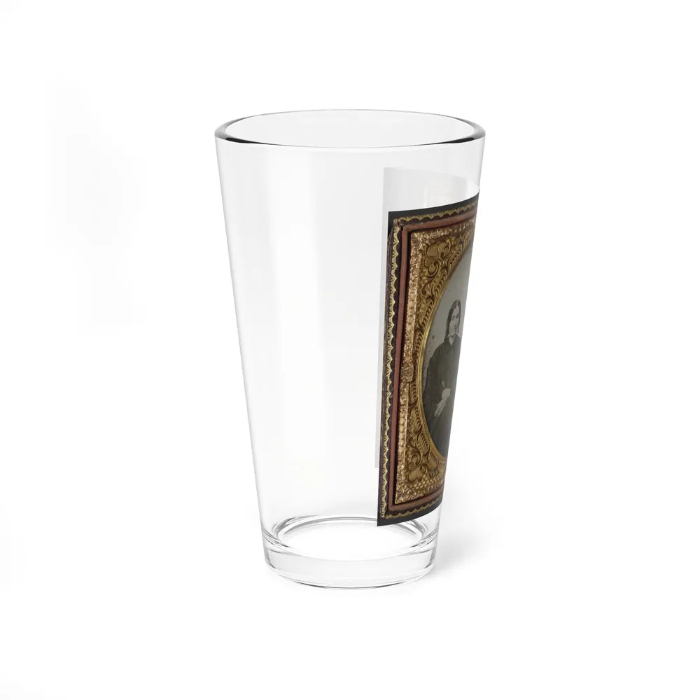 Unidentified Soldier In Confederate Uniform And His Wife, Sarah A. Dasher (U.S. Civil War) Pint Glass 16oz-Go Mug Yourself