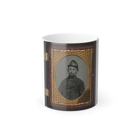 Unidentified Soldier in Confederate Uniform and Richmond Howitzers Artillery Unit Hat (U.S. Civil War) Color Changing Coffee Mug 11oz-11oz-Go Mug Yourself