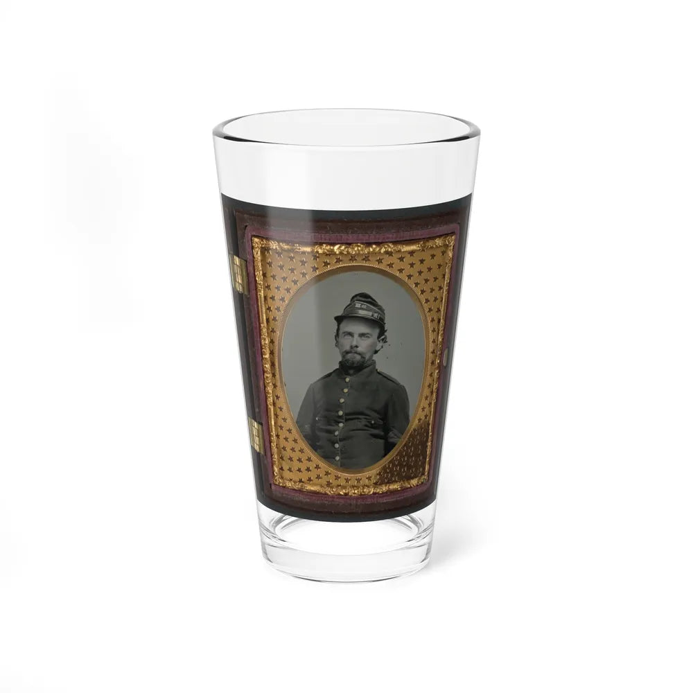 Unidentified Soldier In Confederate Uniform And Richmond Howitzers Artillery Unit Hat (U.S. Civil War) Pint Glass 16oz-16oz-Go Mug Yourself