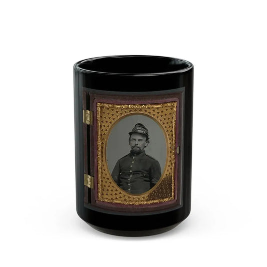 Unidentified Soldier In Confederate Uniform And Richmond Howitzers Artillery Unit Hat (U.S. Civil War) Black Coffee Mug 15oz - Go Mug Yourself