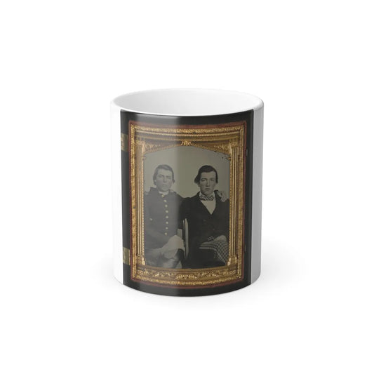 Unidentified Soldier in Confederate Uniform and Unidentified Man, Possibly Brothers (U.S. Civil War) Color Changing Coffee Mug 11oz-11oz-Go Mug Yourself