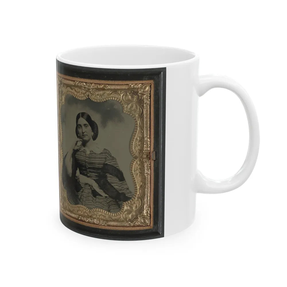 Unidentified Soldier In Confederate Uniform And Unidentified Woman (U.S. Civil War) White Coffee Mug-Go Mug Yourself