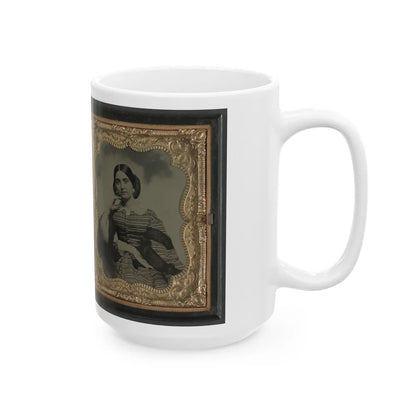 Unidentified Soldier In Confederate Uniform And Unidentified Woman (U.S. Civil War) White Coffee Mug-Go Mug Yourself