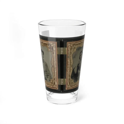 Unidentified Soldier In Confederate Uniform And Unidentified Woman (U.S. Civil War) Pint Glass 16oz 16oz - Go Mug Yourself