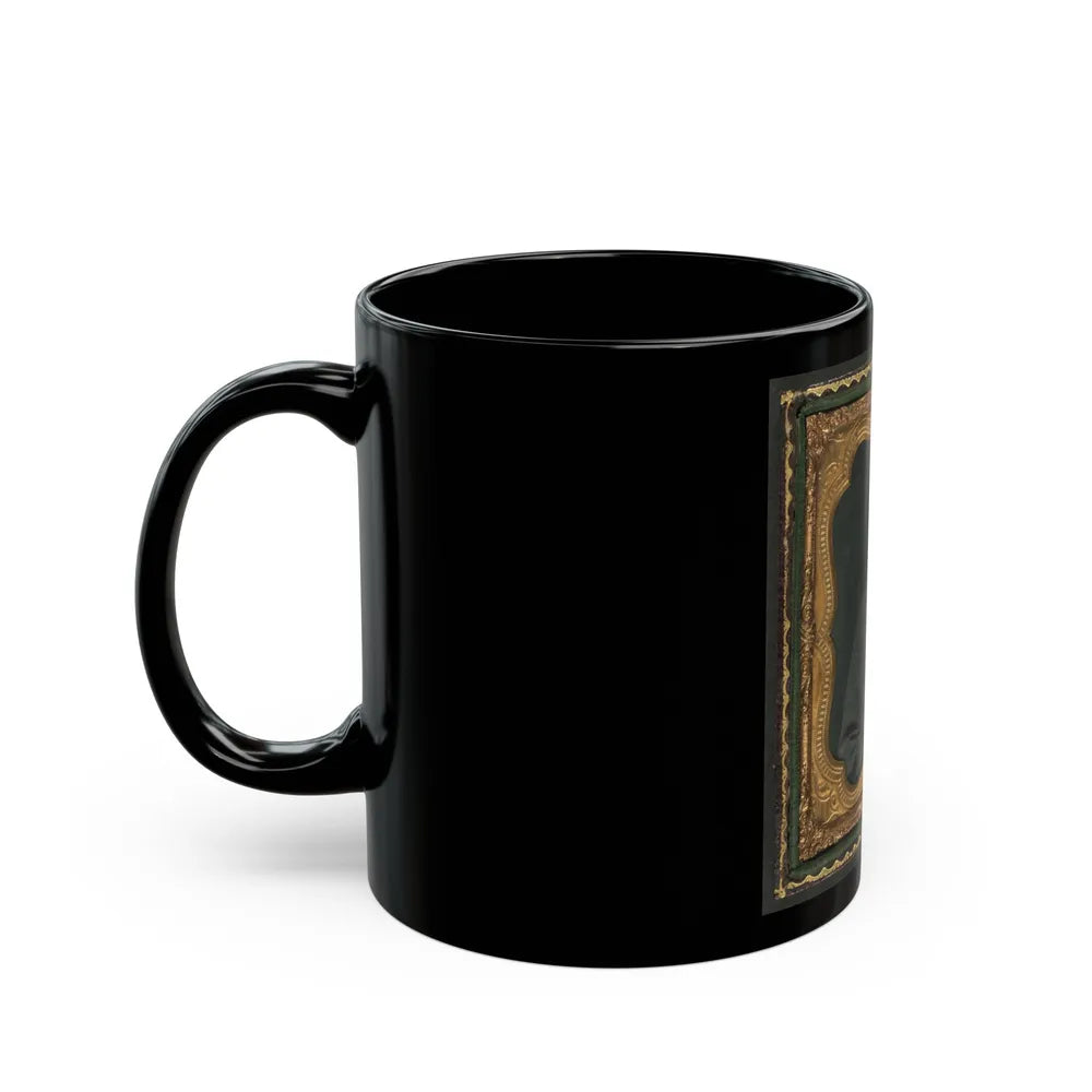 Unidentified Soldier In Confederate Uniform (U.S. Civil War) Black Coffee Mug-Go Mug Yourself