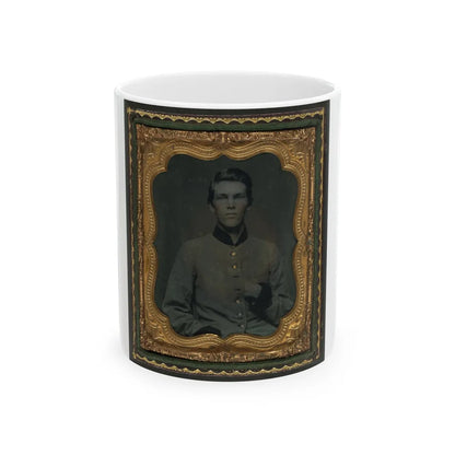 Unidentified Soldier In Confederate Uniform (U.S. Civil War) White Coffee Mug-11oz-Go Mug Yourself