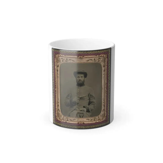 Unidentified Soldier in Confederate Uniform With 11  Derringer Single Shot Pistol (U.S. Civil War) Color Changing Coffee Mug 11oz Default Title 11oz - Go Mug Yourself