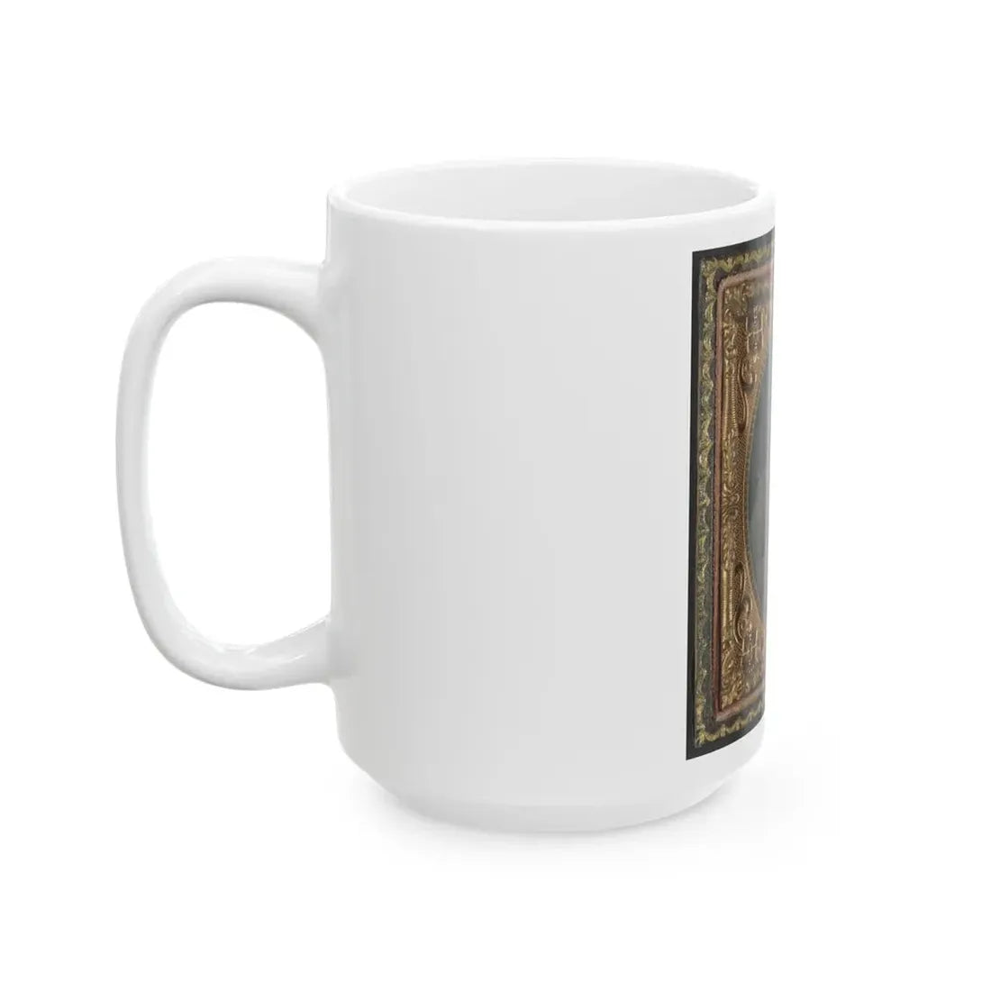 Unidentified Soldier In Confederate Uniform With Bouquet Of Flowers (U.S. Civil War) White Coffee Mug - Go Mug Yourself