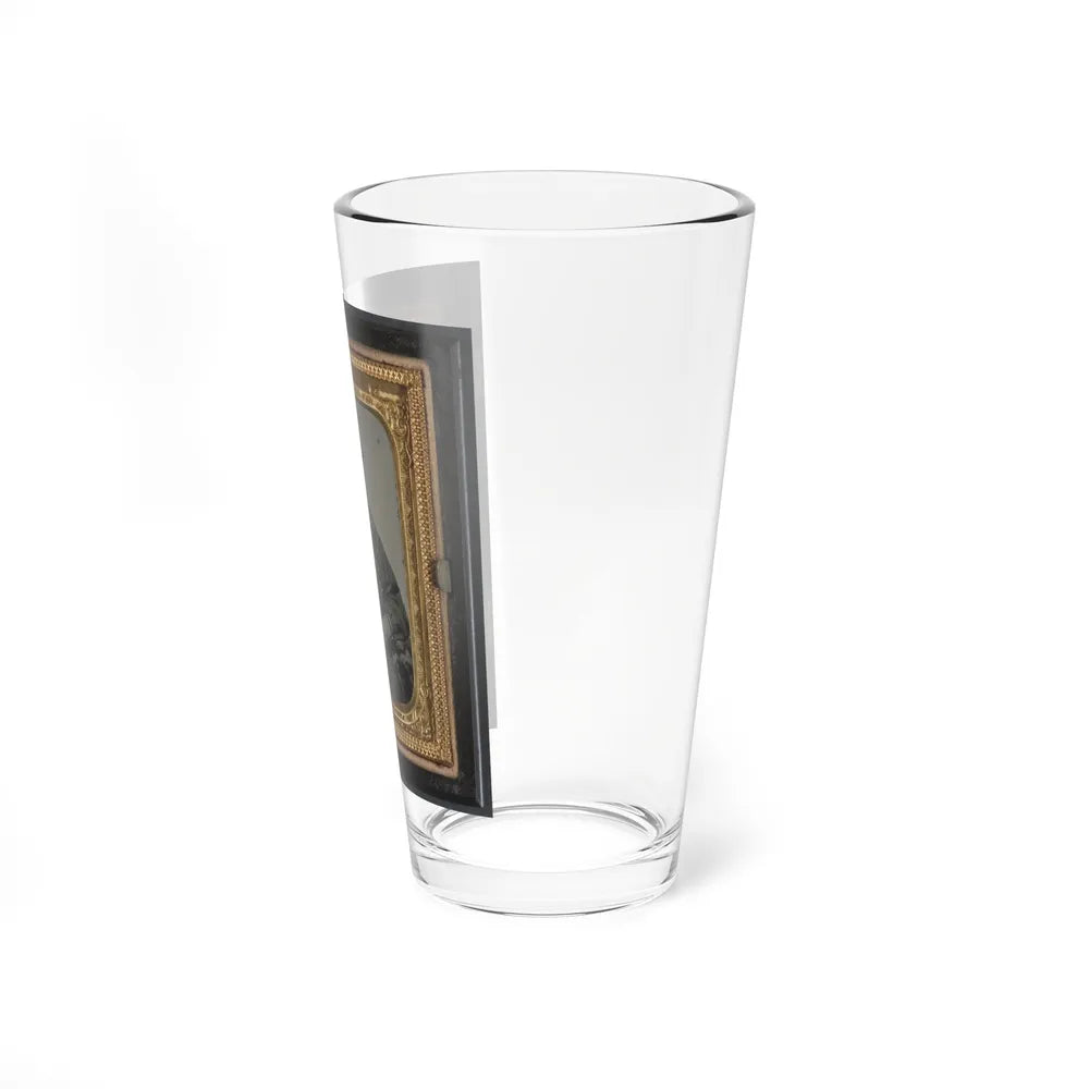 Unidentified Soldier In Confederate Uniform With Bowie Knife(2) (U.S. Civil War) Pint Glass 16oz-Go Mug Yourself