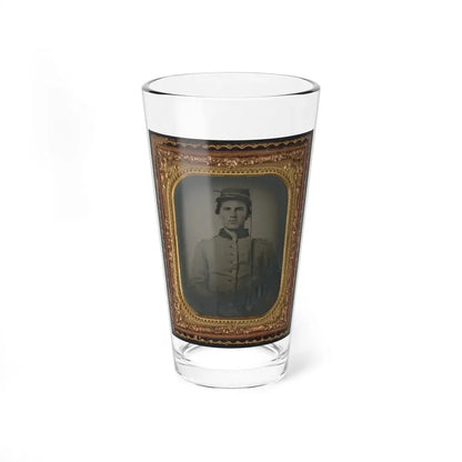 Unidentified Soldier In Confederate Uniform With Cavalry Sword (U.S. Civil War) Pint Glass 16oz 16oz - Go Mug Yourself