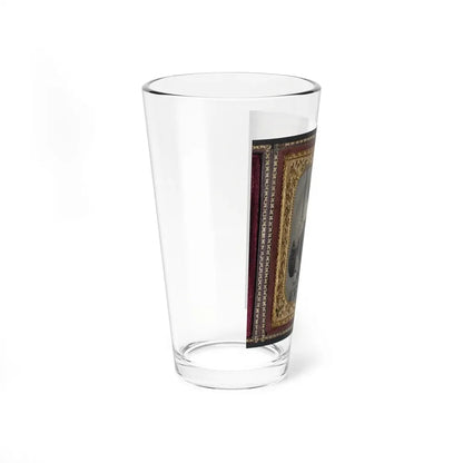 Unidentified Soldier In Confederate Uniform With Colt Revolving Rifle And D-Guard Bowie Knife (U.S. Civil War) Pint Glass 16oz - Go Mug Yourself