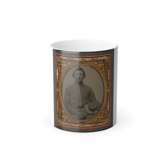 Unidentified Soldier in Confederate Uniform With Kepi (U.S. Civil War) Color Changing Coffee Mug 11oz-11oz-Go Mug Yourself