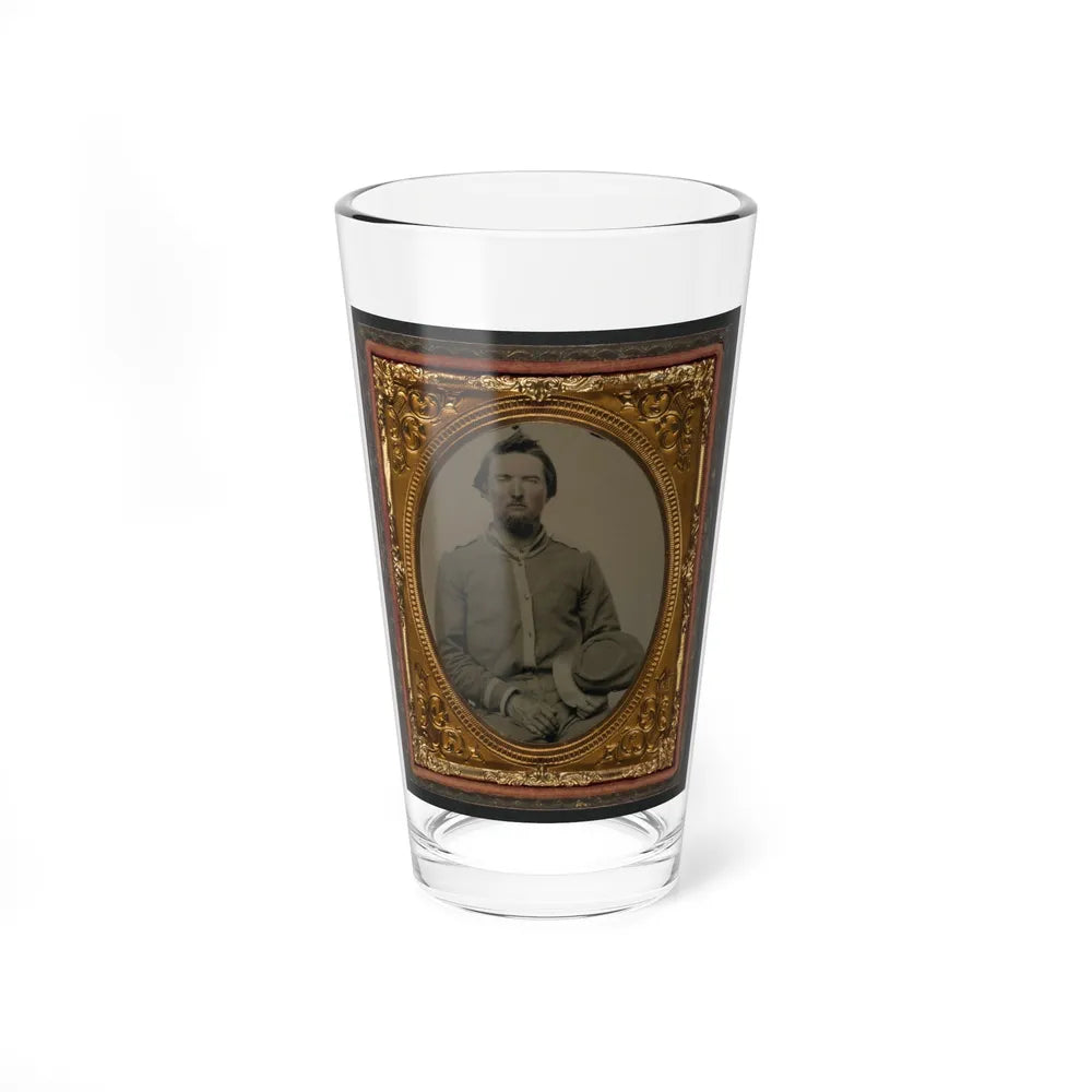 Unidentified Soldier In Confederate Uniform With Kepi (U.S. Civil War) Pint Glass 16oz-16oz-Go Mug Yourself