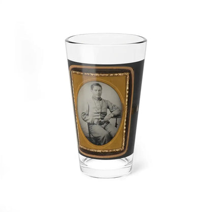 Unidentified Soldier In Confederate Uniform With Lanyard Around His Neck (U.S. Civil War) Pint Glass 16oz 16oz - Go Mug Yourself