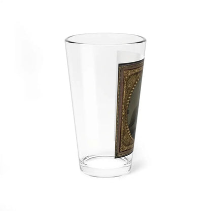 Unidentified Soldier In Confederate Uniform With Large Bowie Knife And Revolver (U.S. Civil War) Pint Glass 16oz - Go Mug Yourself